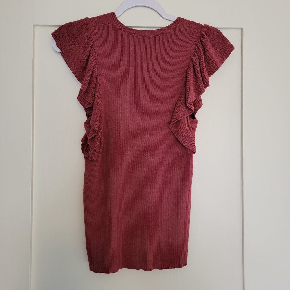 [Philosophy] Ribbed Ruffle Tank - Picture 2 of 6